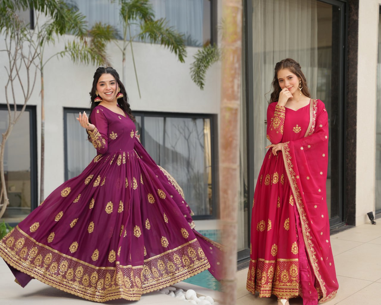 Anarkali Suits with Dupatta 🌸