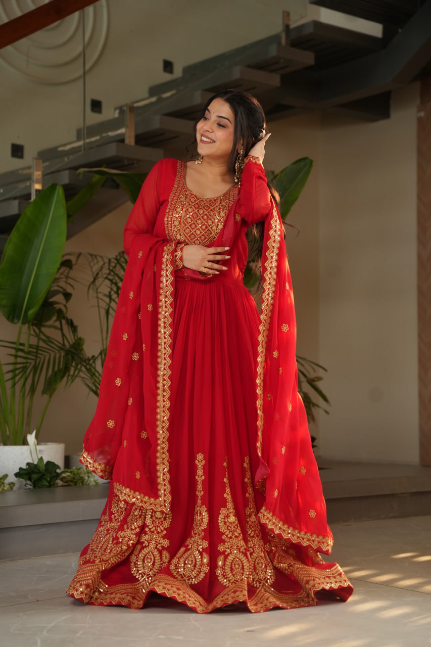 Red Anarkali Suit ❤️