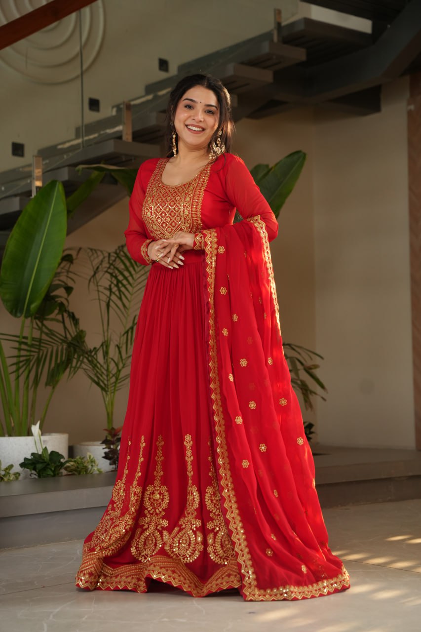 Red Anarkali Suit ❤️