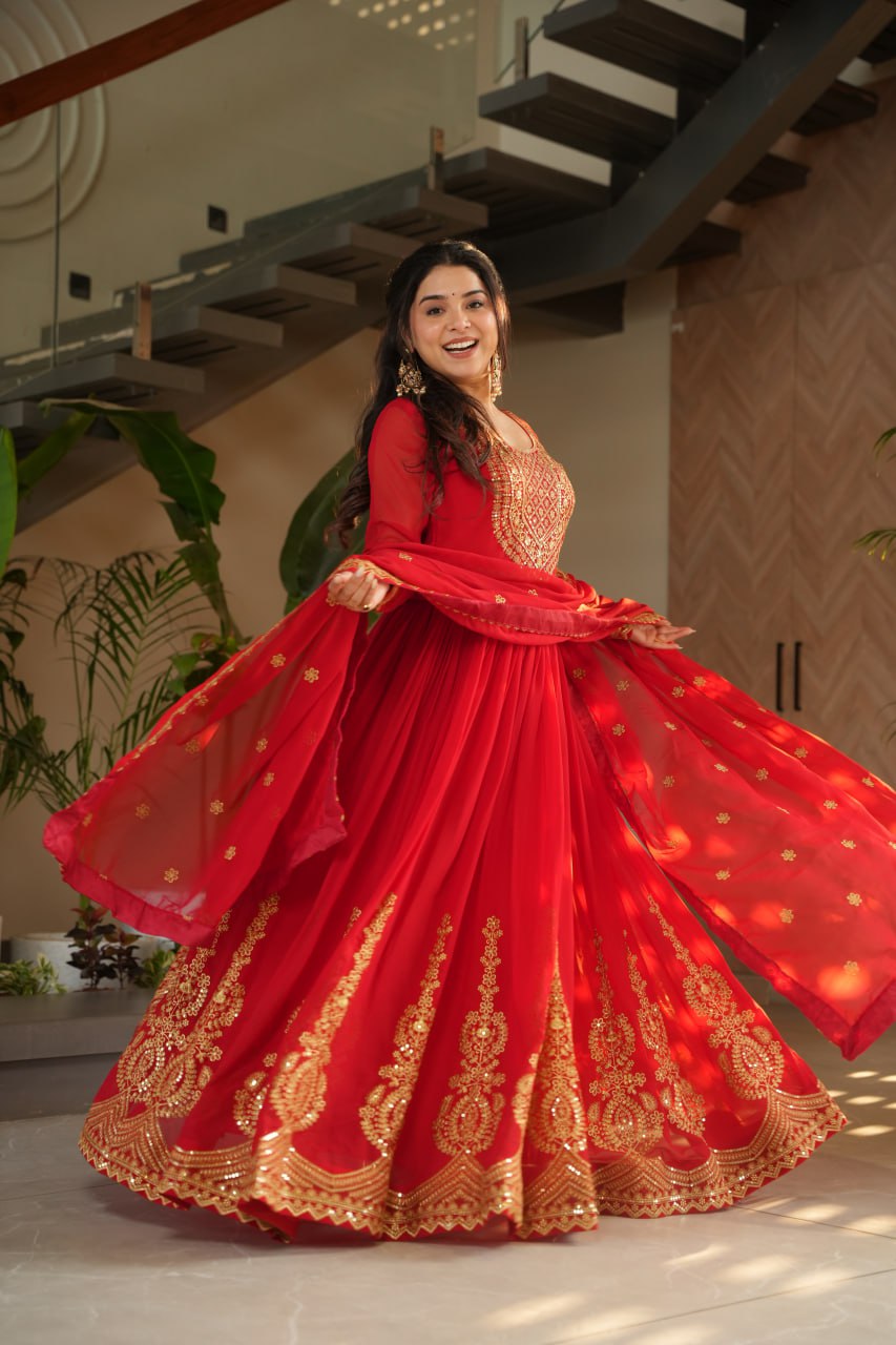 Red Anarkali Suit ❤️