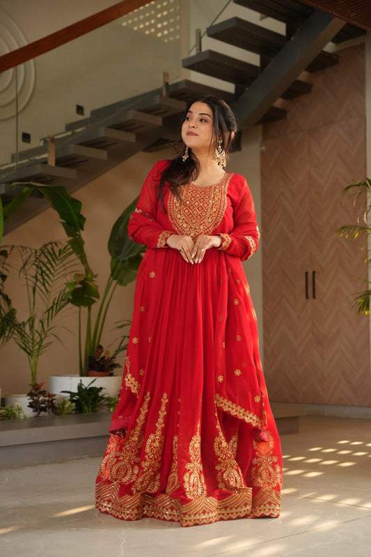 Red Anarkali Suit ❤️