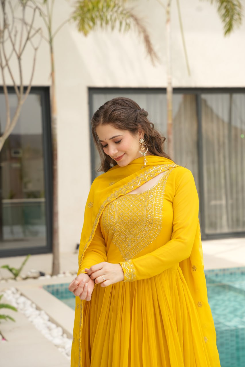 Yellow Anarkali Suit ✨