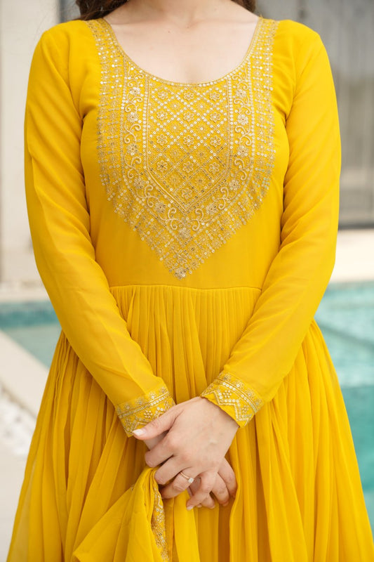 Yellow Anarkali Suit ✨