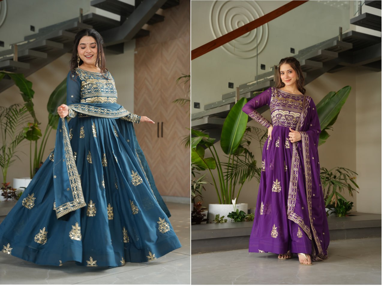 Anarkali Gowns with Dupatta 👗✨